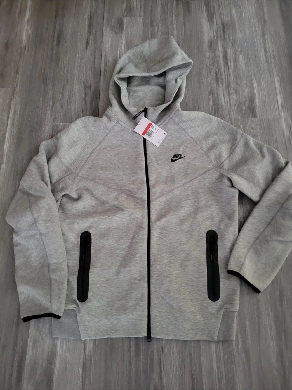 Nike Mens Tech Fleece Zip Up NWT Hoodie Sweatshirt Gray HV0949-063 Mens Sz L New